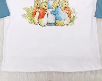 Baby Velikonočni oblačila zajček tiskanja dolg rokav fant in dekle raglan majica
