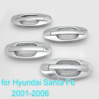 FUNDUOO Za Hyundai Santa Fe 2001 2002 2003 2004 2005 2006 Nove ABS Chrome Vrat Ročaj Zajema trim + Pokal Skledo Nalepka