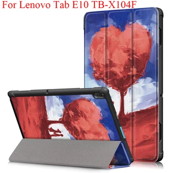 Za Lenovo Zavihku E10 TB-X104F Primeru Lepo Tiskanje Tri-Krat Magnetni Pokrov Zavihku E10 E 10 X104 X104f Tablet 2019 sprostitev 10.1