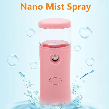 35ml USB Priročno Nano Mist Spray Atomizacijo Obraz Hladno roza\bela Škropilnica Obraza Moisturizing Facial Telo Razpršilo Parnik Spray