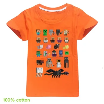 Igre Anime Poletne Obleke Za Otroke Creeper Kratek Rokav T-shirt Bombaž Prosti čas, Moda Otroke Fantje Dekleta Vrhovi