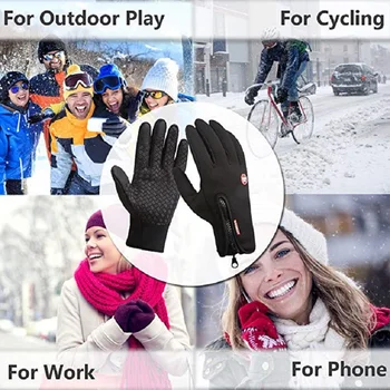 Zaslon na dotik Zimske Rokavice Mens Handschoe Rokavice, Palčniki Vožnje Rokavice Anti-slip Zunanji Termalni Kolo Pogon Ženske Smučarske Rokavice MOŠKI