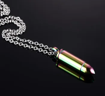 FXM VEE9 iz nerjavečega jekla ogrlica vroče prodajo priljubljenih samskih žensk, 34 mm Bullet barve Bullet ZDA slog ljubimec darilo za ženske, nakit
