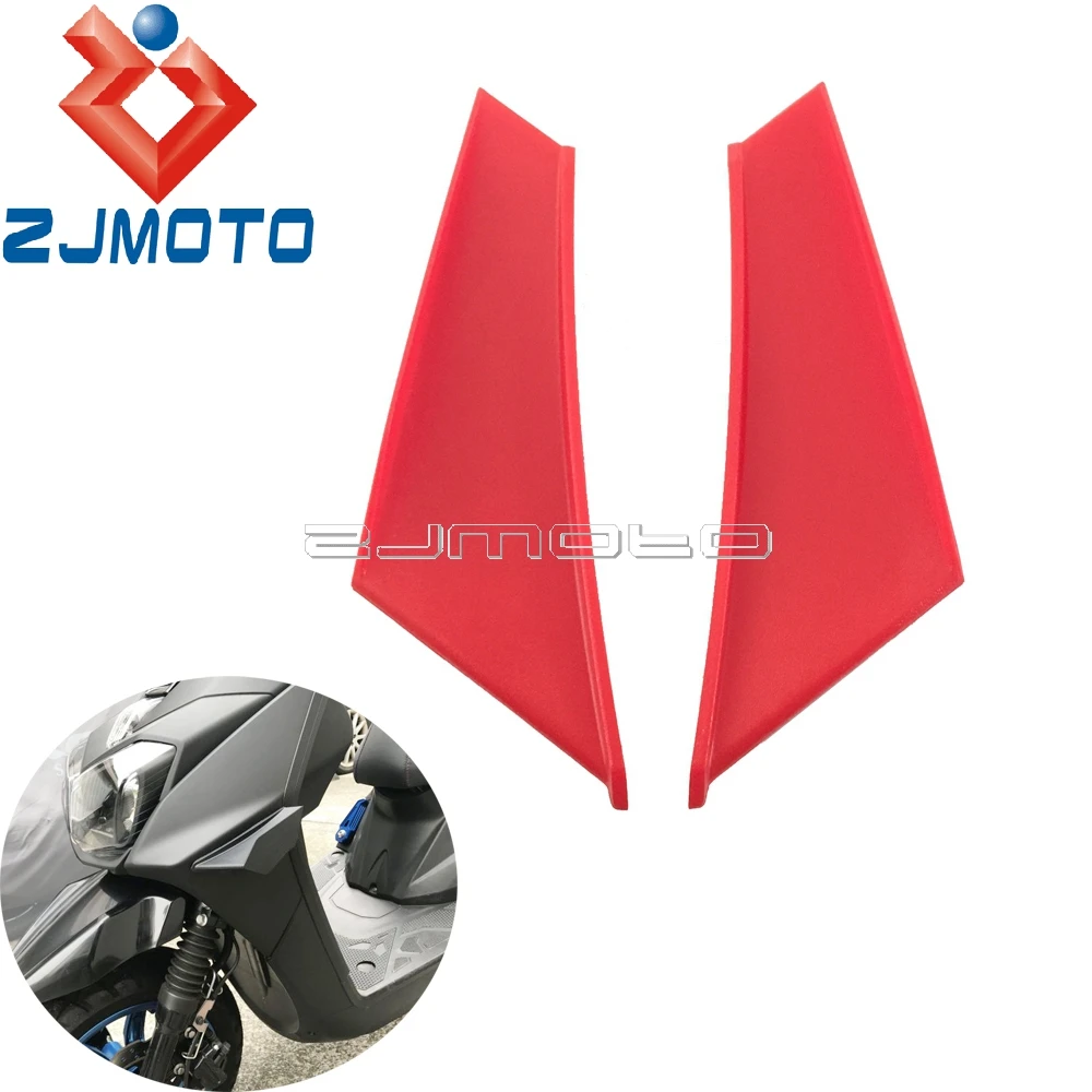 1 Par motorno kolo Rdeče Winglet Aerodinamične Krilo Komplet Za Honda Yamaha Suzuki Kawasaki Nmax Aerox 155 PCX Vario CBR