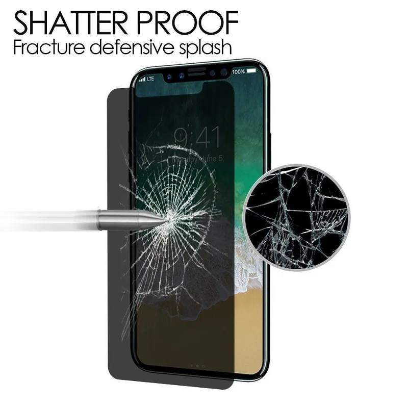 100 kozarcev na Debelo Zasebnosti Stekla Za iPhone Mini 12 11 Pro Max Zaščitnik Zaslon Za iphone X XR XS Max 7 8 6S Plus Anti Vohun Stekla