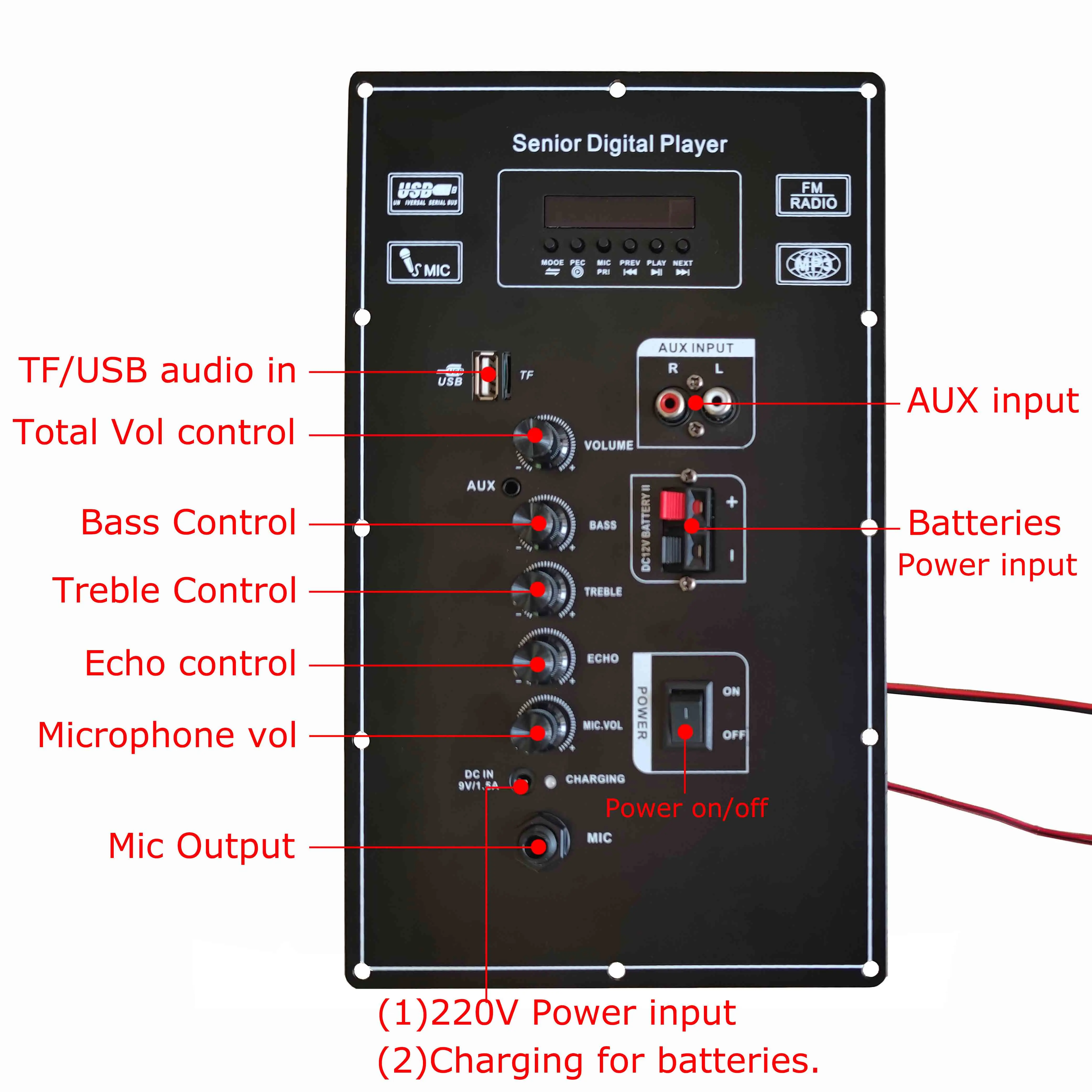 12V 9V Digitalni Bluetooth Stereo Ojačevalnik Odbor Dvojni Mikrofon Karaoke Ojačevalniki 80w za 8-12 Palčni Zvočnik