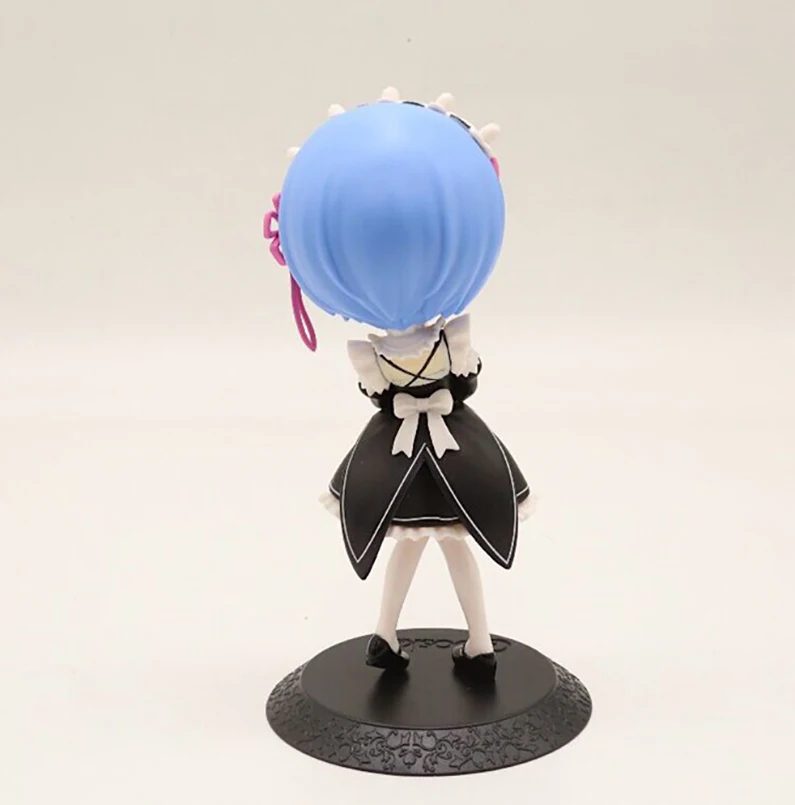 14 cm Japonski anime Življenje v drugačen svet od nič Q različica roza/modre lase Ram Rem PVC akcijska figura model igrače otrok darilo
