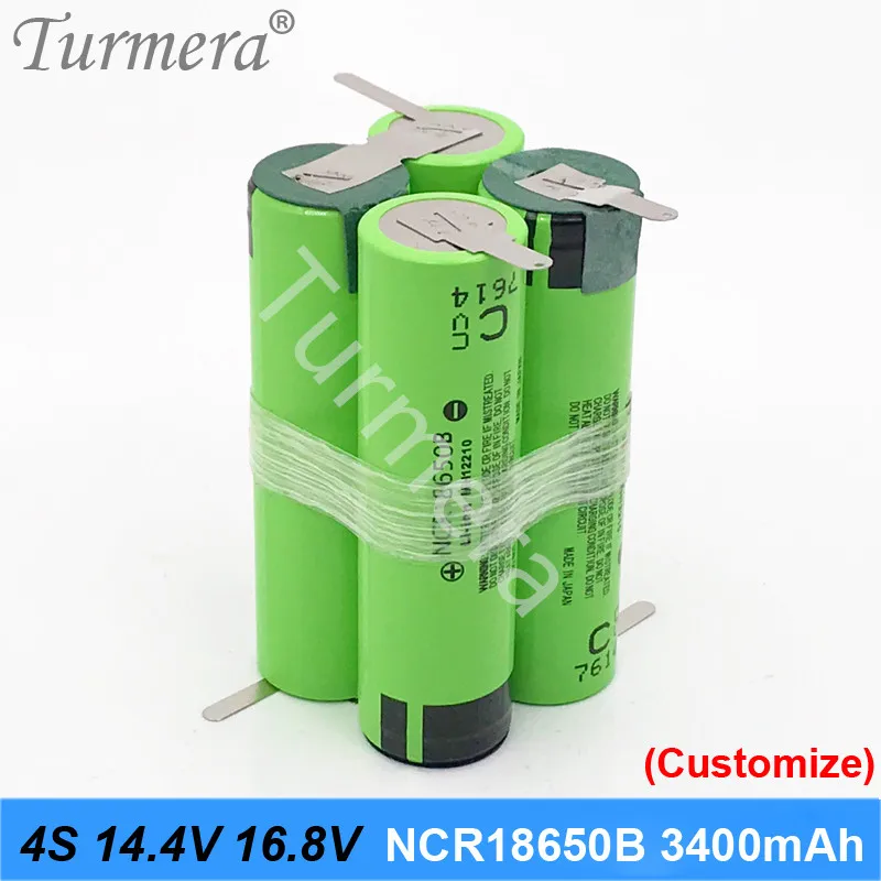 18650 Baterijo 3400mAh 6800mAh ncr18650b 12,6 v 16.8 v 21v baterija za izvijač shurik shura baterije 3s 4s 5s Spajkanje Turmera