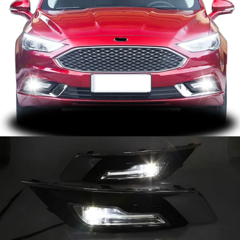1set za Ford Fusion Mondeo 2018 LED DRL Meglo svetilka za Dnevno Vožnjo Svetlobe Dnevna svetloba Nepremočljiva Styling svetlobe