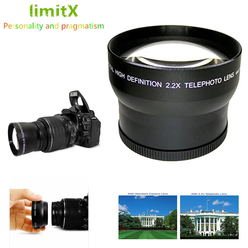 2.2 x povečava zoom-Telefoto Objektiv za Panasonic LUMIX FZ1000 Mark II DMC-FZ1000 Fotoaparat / HC-VX1 VX1 HC-VXF1 VXF1 Kamere