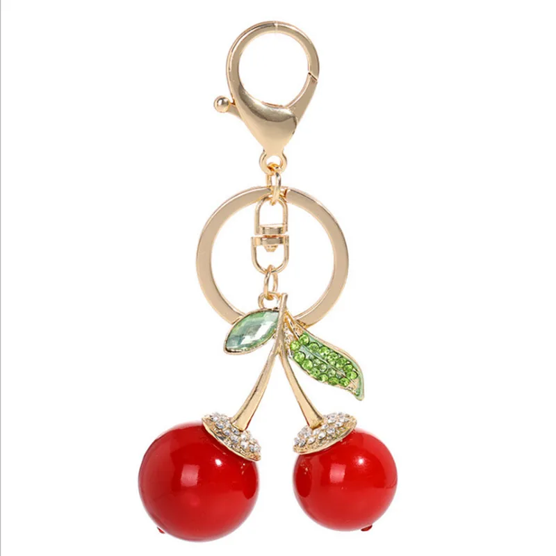 2019 nove ustvarjalne malo sadja serije sponke mini rdeče češnje zlitine obesek dekle moda vrečko avto ključ obesek