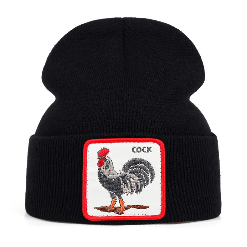 2020 novega, petelin živali plesti klobuk za moške in ženske, jeseni in pozimi moda kapa toplo smučarsko kapo kapa klobuk