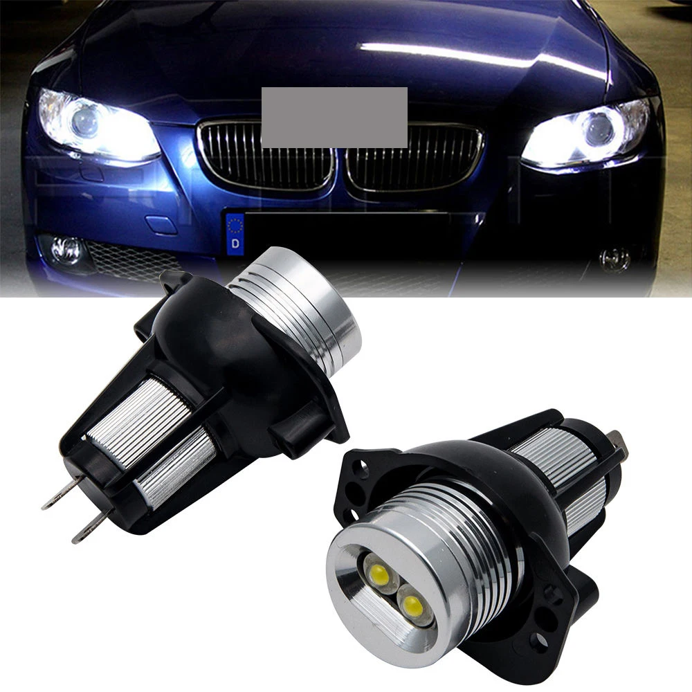 2x Angel Eye Halo Obroč Svetlobe LED 6W Marker Žarnica Xenon Avtomobilski Žarometi Svetil Beli 6000k Za BMW E90 E91 Serije 3