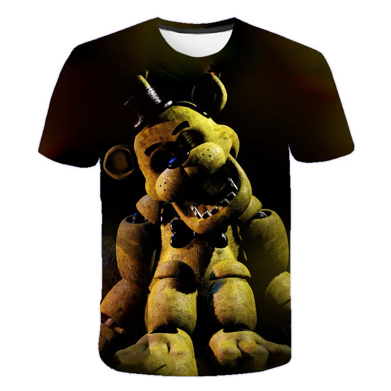 4 Do 14 Let Otroci T-shirt Pet Noči na Freddy je FNAF 3D majice Fant FNAF T Srajce Ulične Tshirt Anime Vrhovi Otrok Oblačila