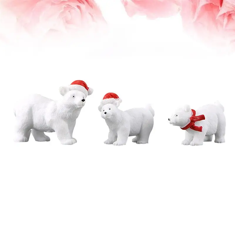 6pcs Okras Vrhunsko Ustvarjalno Čudovit Dekorativni Srčkan Božični Okraski Miniaturni Polarni Medved, ki je Okras za Dom