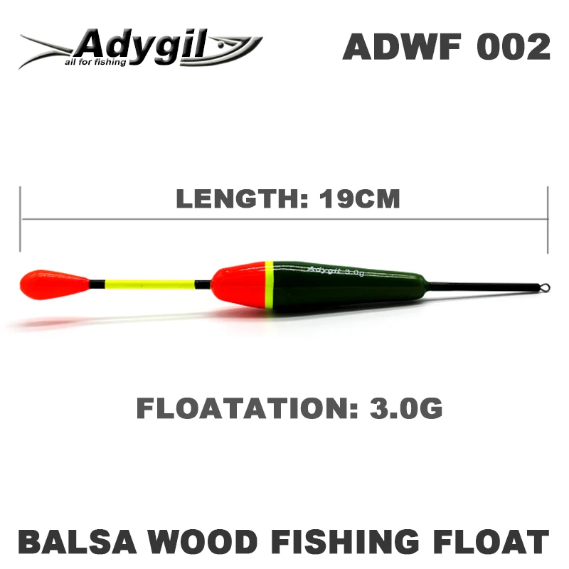 Adygil Balsa Lesa Ribolov Float ADWF 002 190mm Plavanje 3g 6pcs/veliko