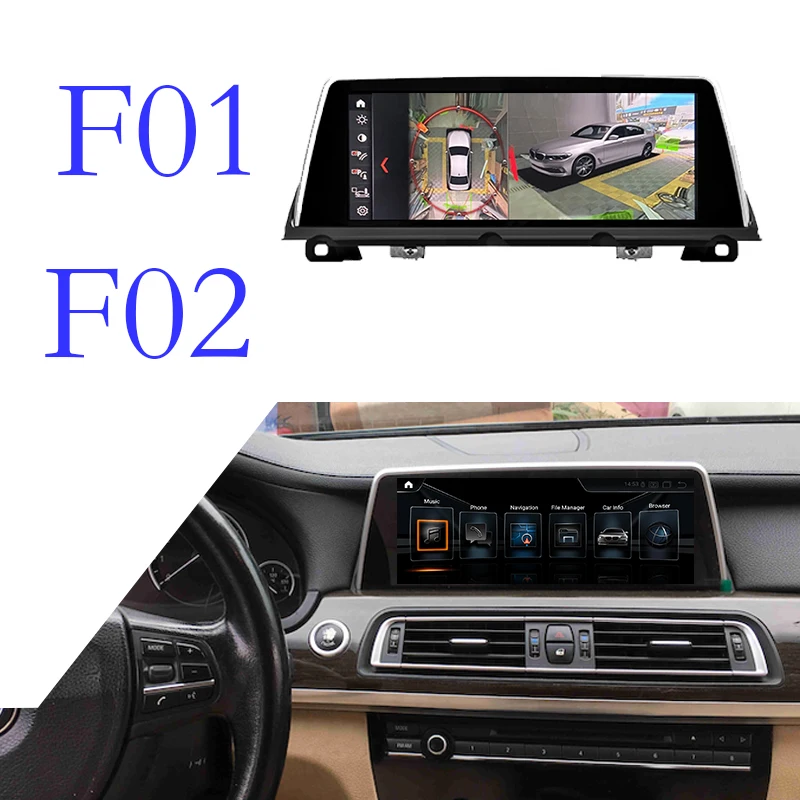 Avto 4G Večpredstavnostna GPS Radio Audio Stereo Za BMW 7 Series F01 F02 CarPlay WiFi TPMS Za CIC NBT Navigacijska tipka NAVI 360 Ogled