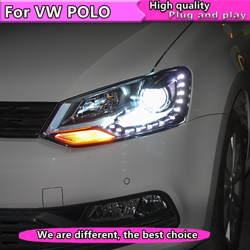 Avto Styling za VW Volkswagen POLO Smerniki 2011-2017 GTI Slog Žarometi LED Žaromet Visoko Nizko Žarka Xenon DRL Glavo Svetilke Spredaj