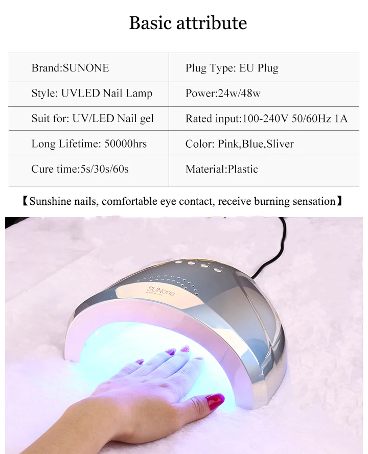 Barvita LED Svetilka UV Lučka za Nohte Lak za Svetlobo, ki je Primerna Za Vse Gel Smart Čas Samodejno Indukcijske Manikura 24W/48W Nail Art Orodja