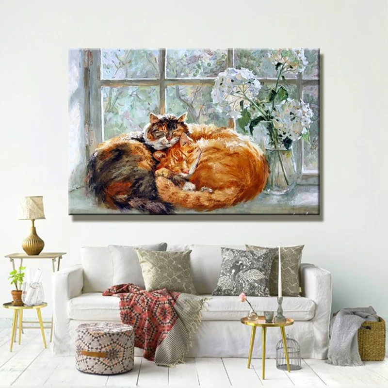 Barvo s številko umetnosti, barvanje z številkami Živali Fox Leopard Sova Raca, mačka Lovely Dnevna soba dekorativni obešanje slik priročnik