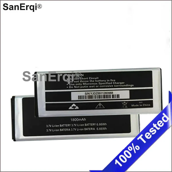 Baterija Za Micromax Q301 Baterije Visoke Kakovosti 1800mAh Baterija, Akumulator