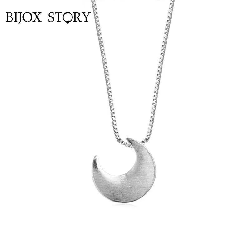BIJOX STOR moda 925 Sterling srebrna Ogrlica z luno, ki je oblikovan Obesek fine nakit za ženske Poročne Obljube Banket Stranka