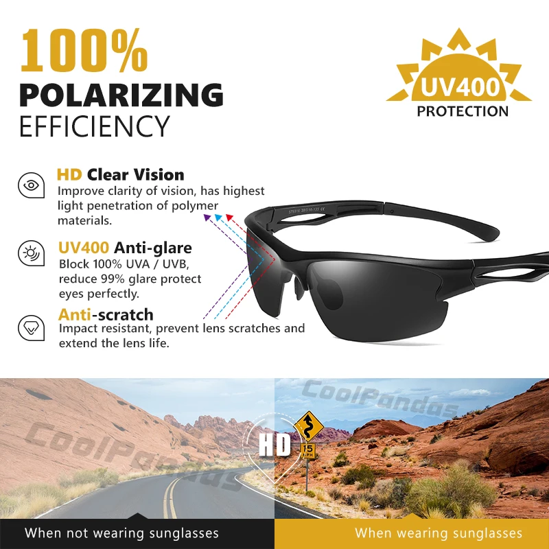 Blagovne znamke Zunanja športna sončna Očala Moških Polarizirana Windproof Taktične Vojaške sončna Očala Vožnje Oculos De Sol zonnebril heren UV400