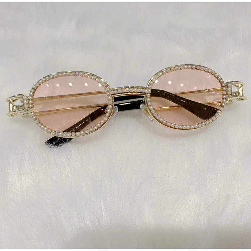 Blu-ray Zaščite, sončna Očala ženske, Vroče prodaje krog vintage sončna očala Pearl luksuzni sončna očala Moških UV400 oculos
