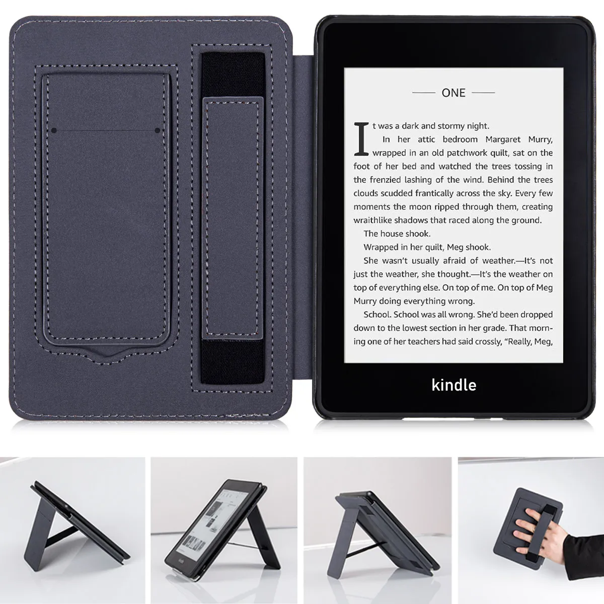 BOZHUORUI Stojalo velja za Vse nove Kindle Paperwhite 10. generacije 2018 (Model PQ94WIF) - PU Usnje Smart Cover s Strani Traku