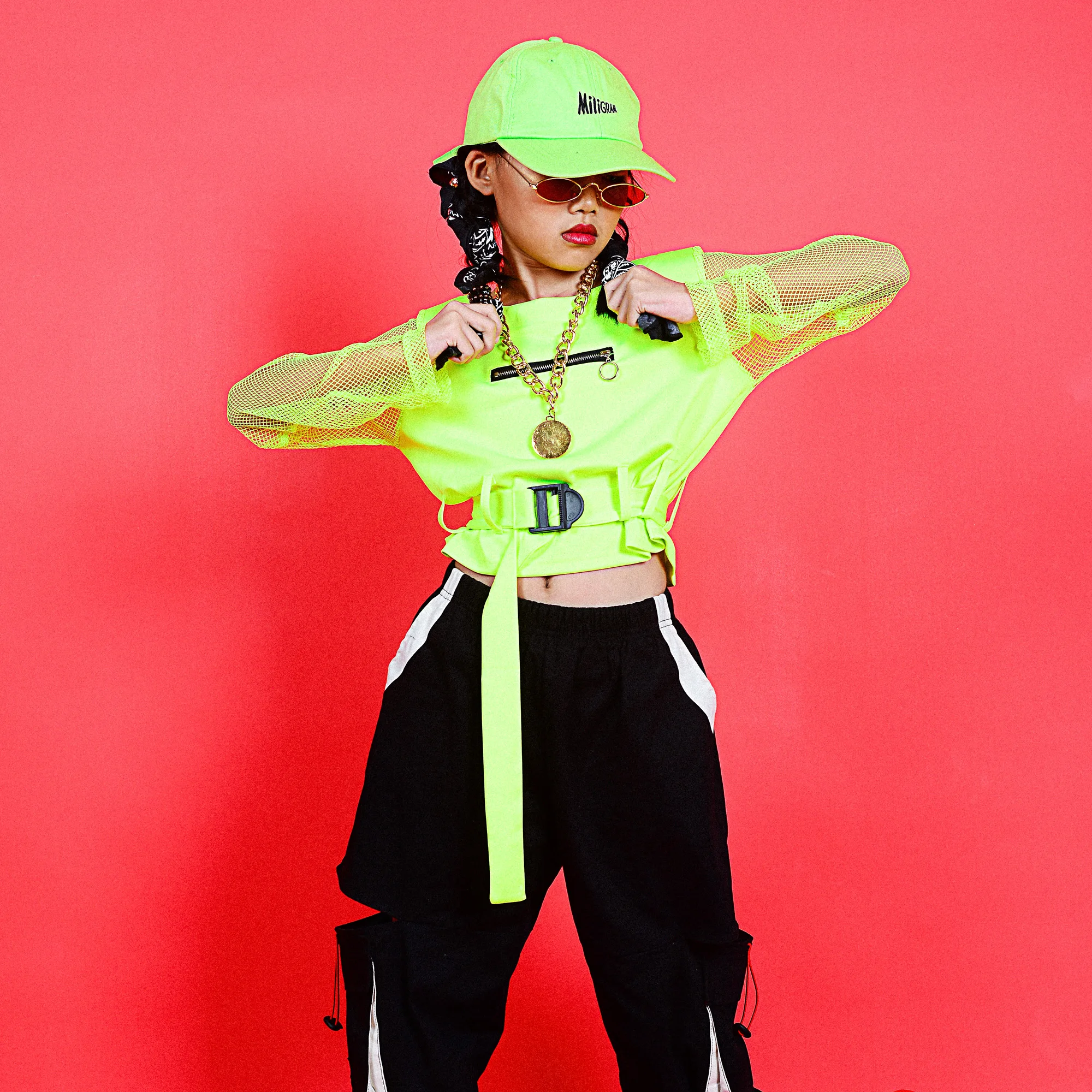 Dekleta Hip Hop Plesne Kostume Otroci Street Jazz Ples, Oblačila Sodobne Fazi Obleke Otrok Navijačica Uspešnosti Obrabe DN4622