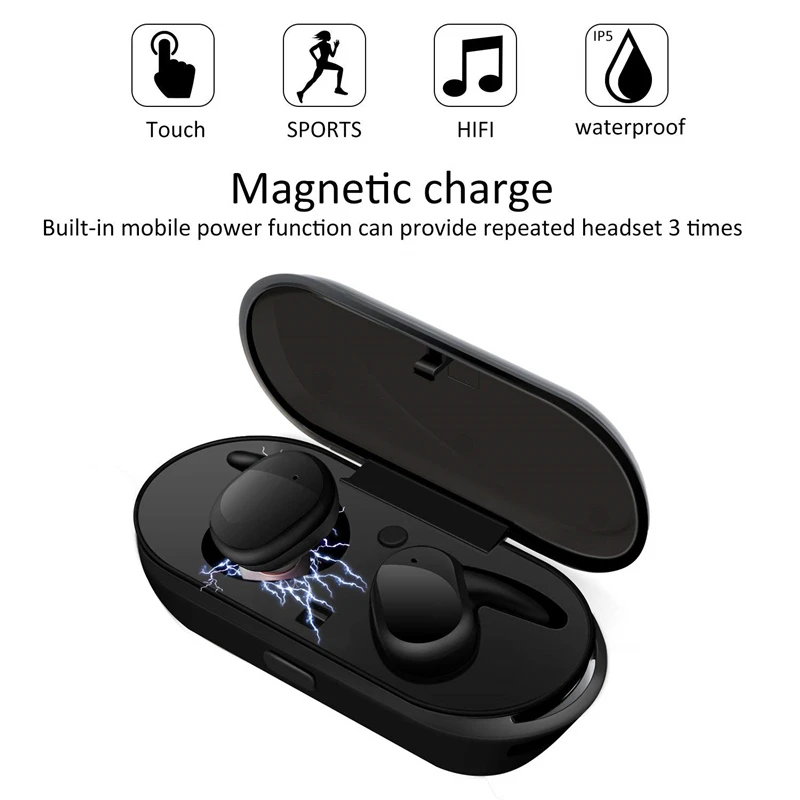 Dropship TWS4 Bluetooth Jerry 5.0 Dotik Šport Nepremočljiva Binaural Brezžične Bluetooth Slušalke Z Mikrofonom Polnjenje Box Slušalke