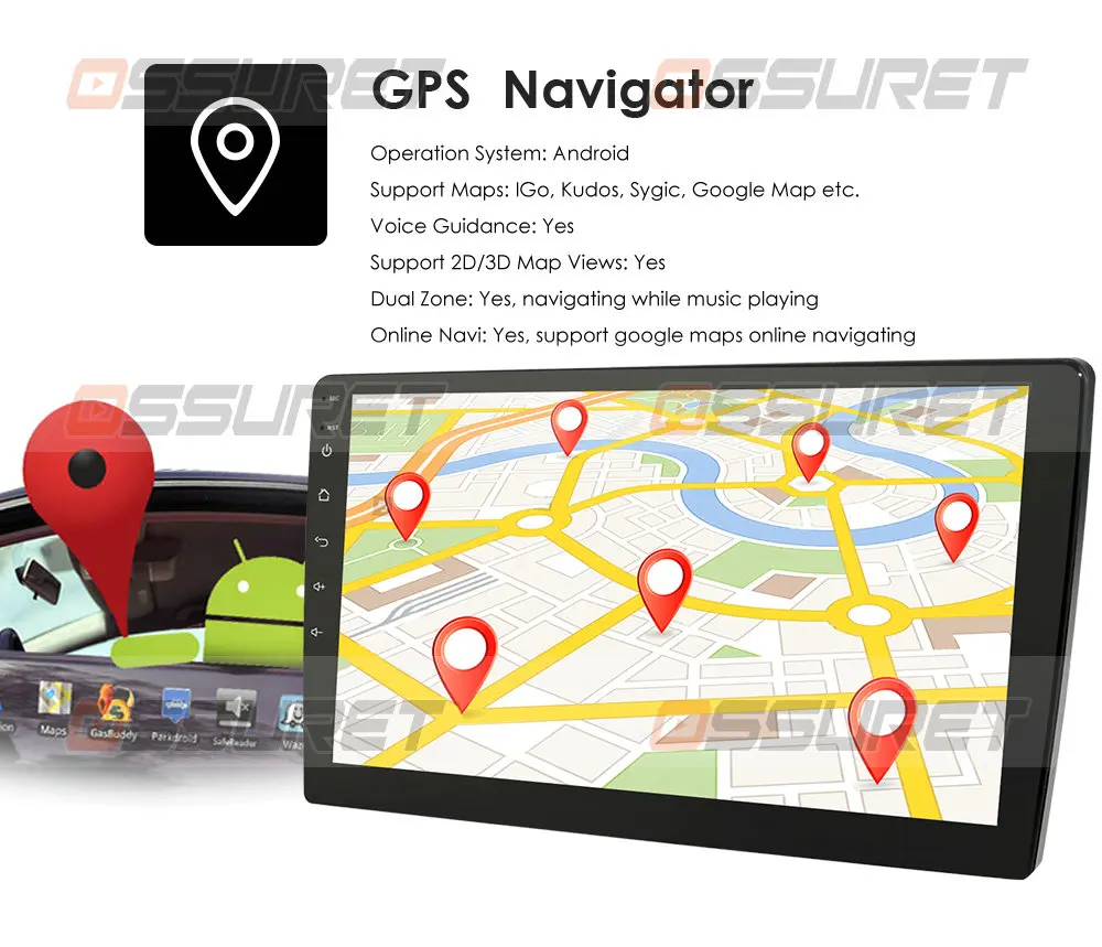 Dvojno 2Din 10.1 inch Android 10 Univerzalni Avto Radio V Dash Stereo Navigacijo GPS WIFI 4G OBDII DAB Quad Core Bluetooth, 2 gb RAM-a