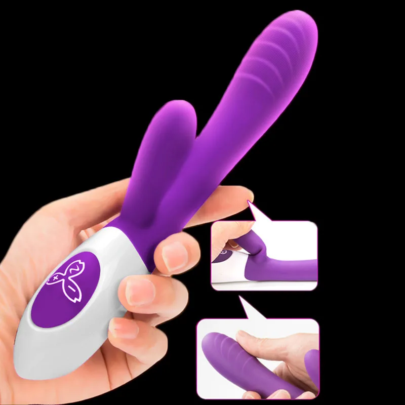 Erotično Rabbit Vibrator za ženske, seks igrače Nepremočljiva G Spot Thrusting vibratorji dvojno motornih vibrator, Vibrator zajček vibrading Dildos