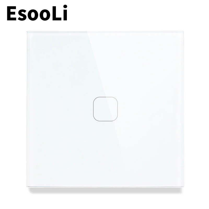EsooLi 1 Banda 1 Način, EU/UK Standard Stikala za Luč Steno Touch Senzor, Stikalo,Kristalno Steklo stikalo, moč,razkošje Steno Dotik IZKLOP