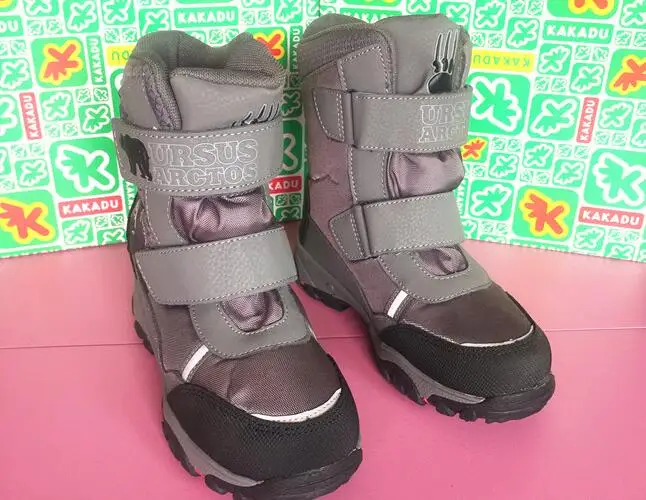 Fantje dekle sneg škornji zimski škornji bombaž otroci nepremočljiva škornji zadebelitev anti-30 stopinj velikosti 32 do 40 wallvell