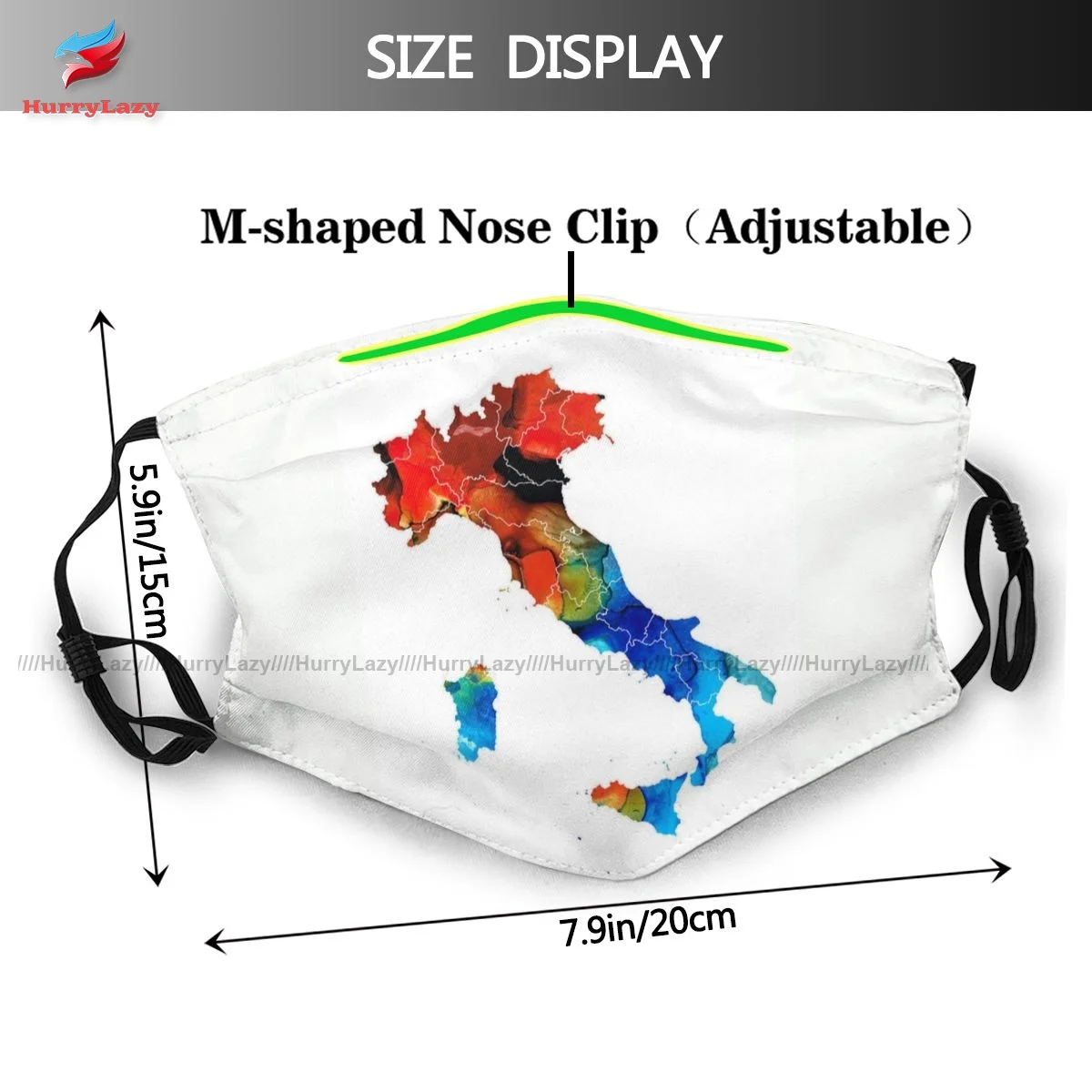 Hitra Dostava Dihanje Italija Italijanski Zemljevidu S Sharon Cummings Masko Smešno Krpo Odraslih Usta Obrazno Masko S Filtrom