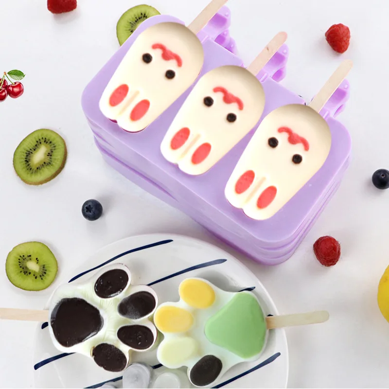 Ice Cream Plesni DIY Silikonski Popsicle Plesni 2/3Grid Sadni Sok Ledu Pop Maker Plesni Kuhinja Ice Cube Plesni Gospodinjskih Pripomočkov