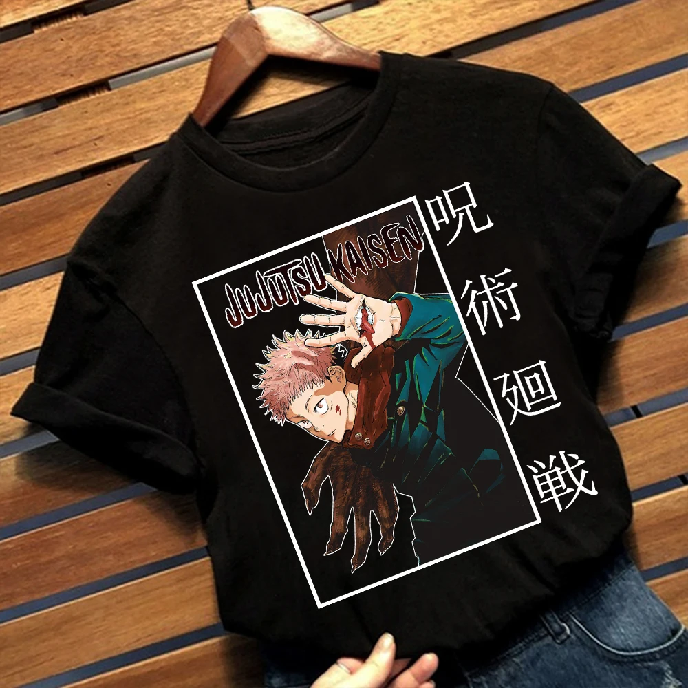 Japonski Anime T Shirt Jujutsu Kaisen O-Vratu moška majica s kratkimi rokavi Ženske Kratek Rokav Anime Tshirts Priložnostne Harajuku Oblačila Vrhovi