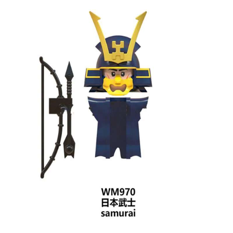 Japonski Samuraj Ninja Duha Anime Dejanje Slika gradnikov Z Orožjem Otroci Izobraževanja številke Določa Opeke igrače Za otroke