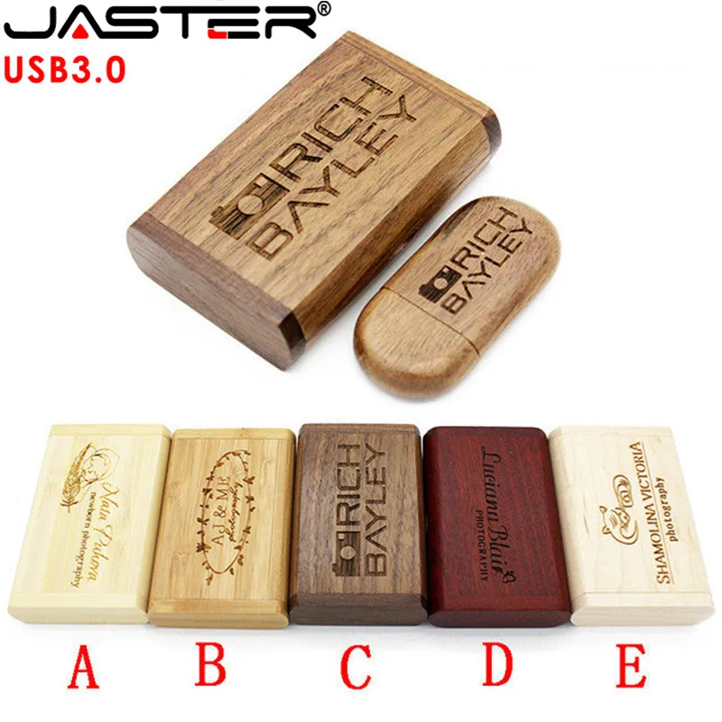 JASSTER 1PCS prosto po meri logo USB 3.0, Flash Drive, Pomnilniško kartico memory Stick+embalažo Polje pendrive 4GB 8GB 16GB 32GB 64GB fotografija darilo