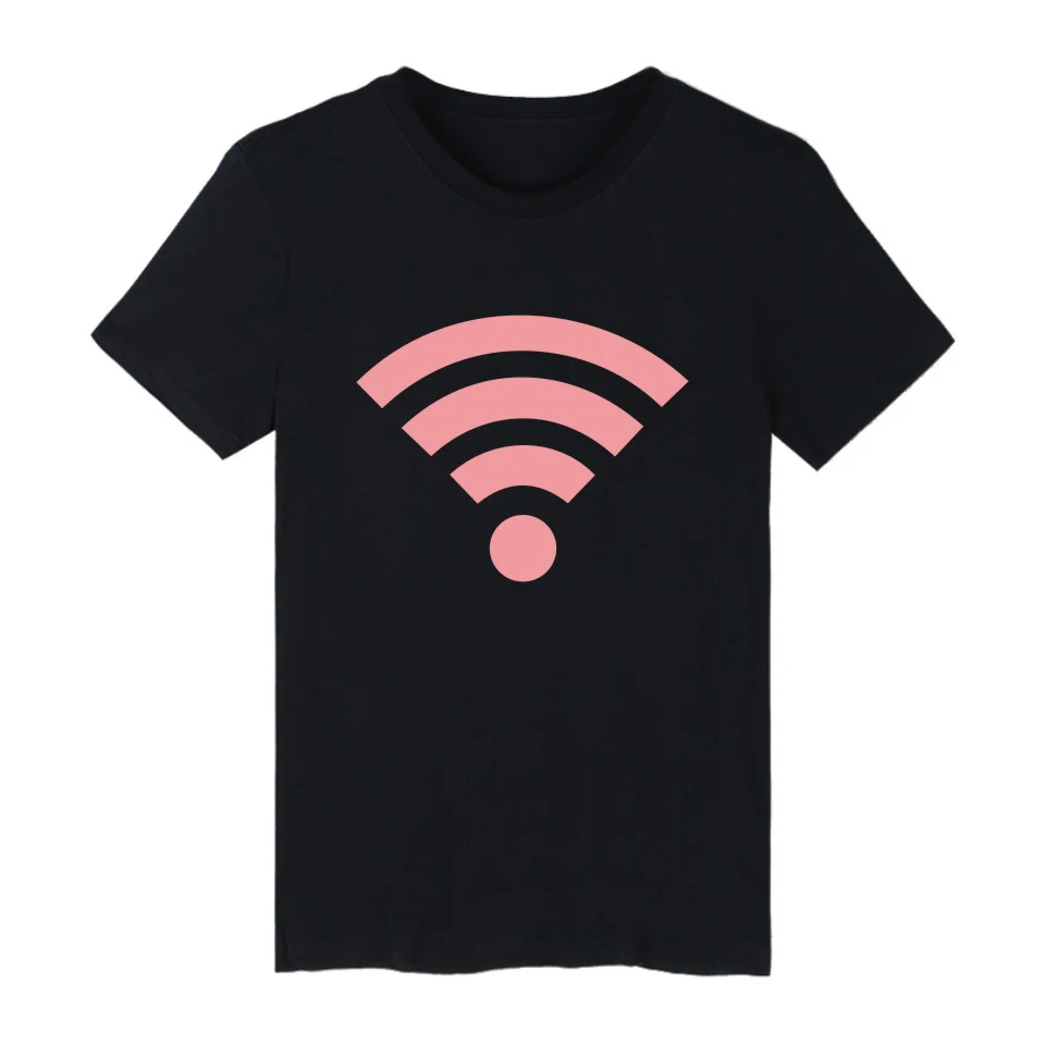Klasična Free WiFi T-shirt Moške blagovne Znamke Kratek Rokav TShirts s Smešno Natisne Majica s kratkimi rokavi Moški v Pisane Tee Majica Dolgo Plus Velikost
