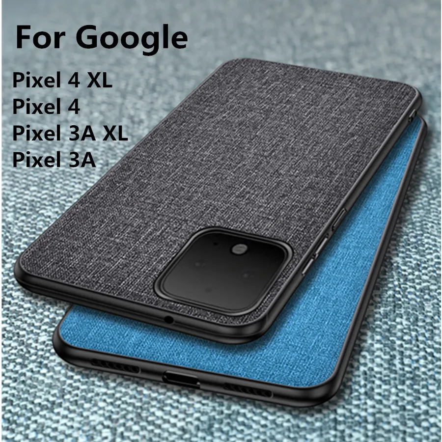 Luksuzne tkanine Poslovni primer Za Google pixel 4 XL Primeru Za Google Slikovnih pik 5 3A XL 4 4A Kritje Mehko TPU Shockproof Odbijača Coque