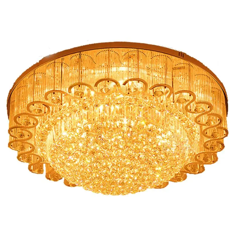 Luksuzni vzdušje led dnevna soba stropne svetilke Evropske okrogle, pravokotne spalnica zlato kristalno lučka led razsvetljave držalo