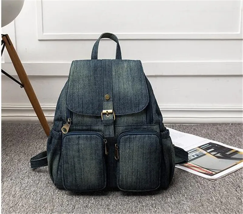 Meloke 2019 novo denim potovalne torbe za dekleta Kolegij slog nahrbtniki velika velikost mati torbe, šolske torbe padec ladijskega prometa MN1261