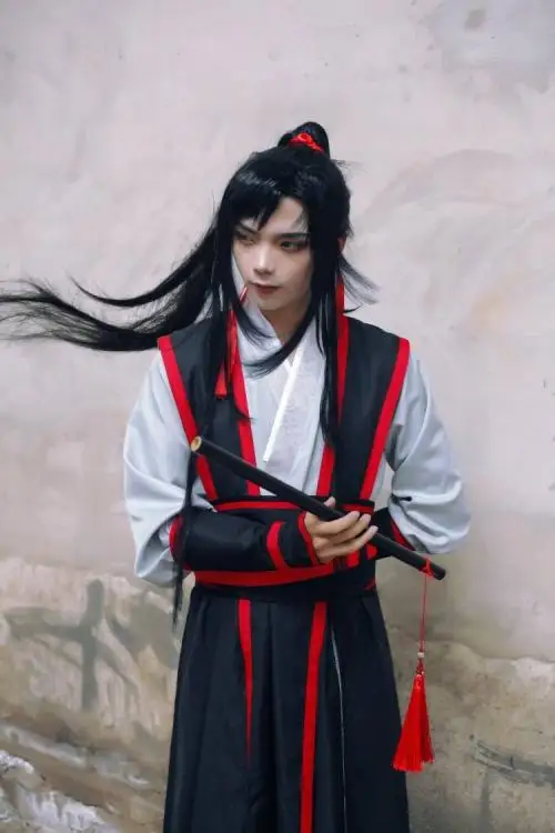 Mo Dao Zu Shi Cosplay Wei Wuxian Mlade Velemojster Demonski Gojenje Kostum Anime Wei wuxian Lasuljo čevlji Flavta Kostum