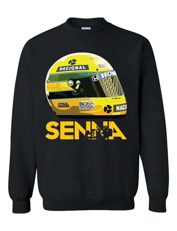 Moške Jopice Avto Dirke Prvak Legenda jersey Ayrton Senna Čelada mladi sportwear Priložnostne znamke moški ženske puloverju