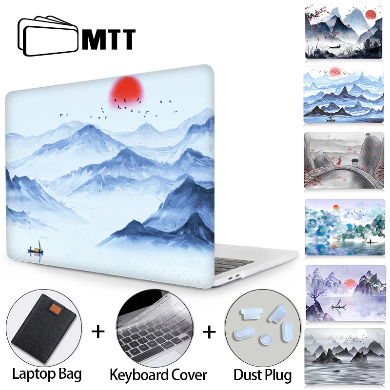 MTT Črnilo Slikarstvo Laptop Primeru Za Macbook Pro Air Retina 11 12 13 15 16 palčni na Dotik Bar 2020 Kritje Za Macbook Pro 13 Funda a2289