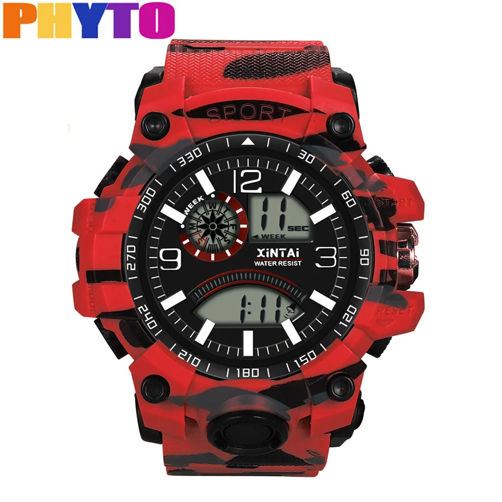Novi silikonski trak digitalni watch Moda High-End Multi-Funkcijo 30 M Športni Nepremočljiva Elektronski Watch Reloj Hombre 2019 #03