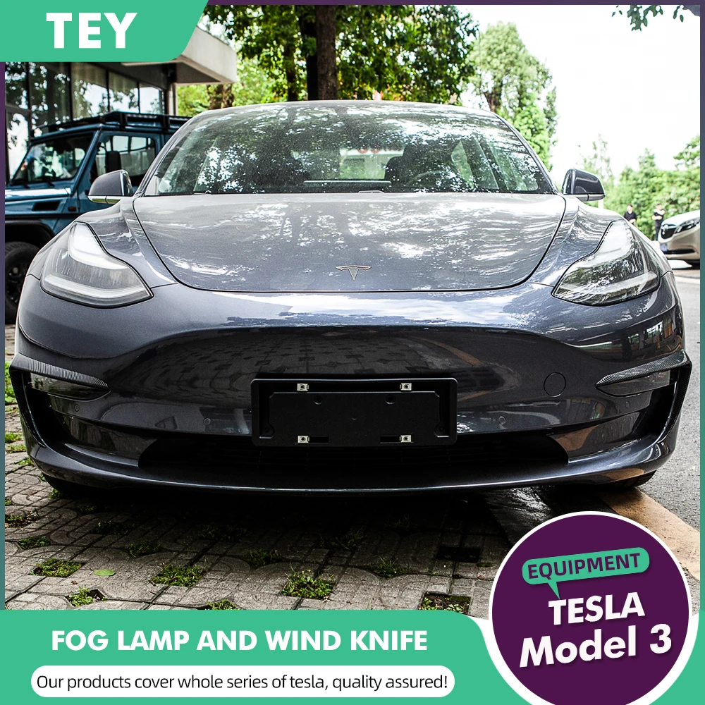 Novi Sprednji Meglo Trim Za Tesla Model 3 Model Y ABS Ogljikovih Vlaken, Črna Avto Styling Auto Dodatki Za Vse Tesla model3