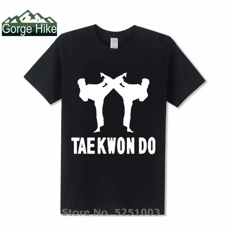 Novo Tae Kwon to Taekwondo T-Shirt za Moške Borilne veščine Tee Shirt Casual Moški O-vratu Kratek Rokav T Shirt Ulične